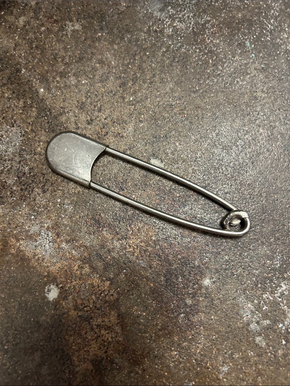 Antique, Oversized, Functional Safety Pin “PatApr201926.”